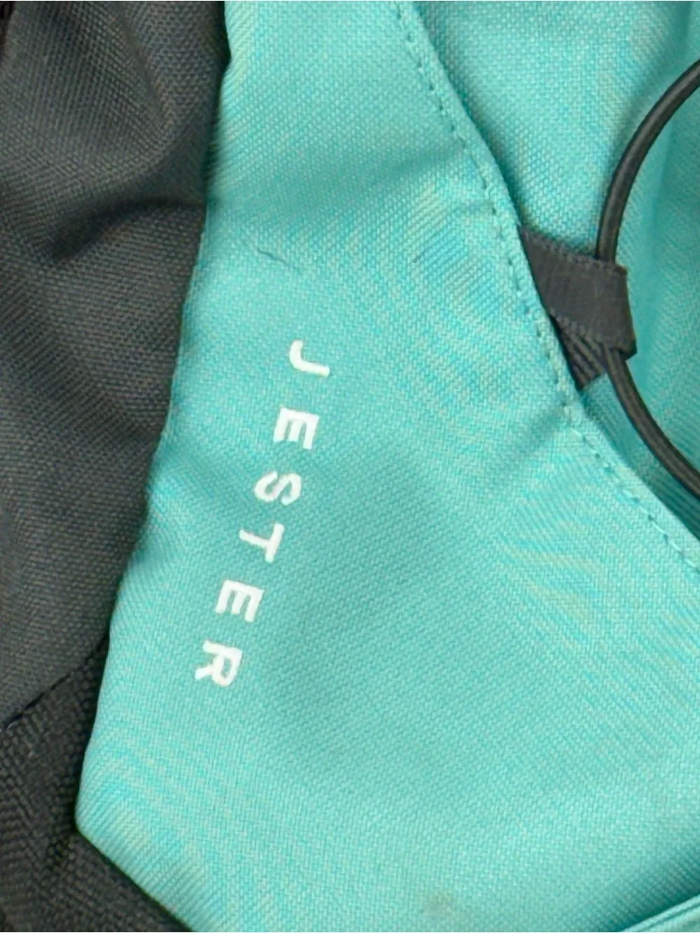 The North Face Jester Backpack Mint/Black Zip External Pockets